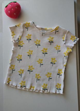 🩰 футболка рубчик zara на 2-4 года