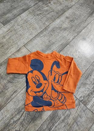 Реглан, кофта бавовняна, disney, mickey mouse, р. 80-86, 12-18міс.
