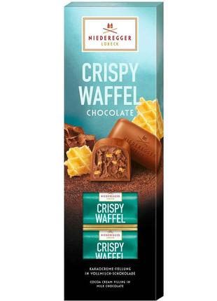 Конфеты niederegger chocolate crispy waffel vollmilch 100g