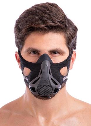 Маска тренировочная training mask phantom zelart dh-6042 черный