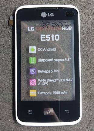 Тачскрин lg e510 optimus hub белый