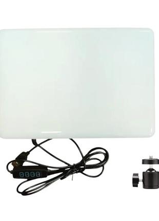 Светодиодная прямоугольная лампа для фото видео съемки штатив 2м led ra95+ прожектор портативный - pl-26,белый3 фото