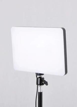 Светодиодная прямоугольная лампа для фото видео съемки штатив 2м led ra95+ прожектор портативный - pl-26,белый4 фото