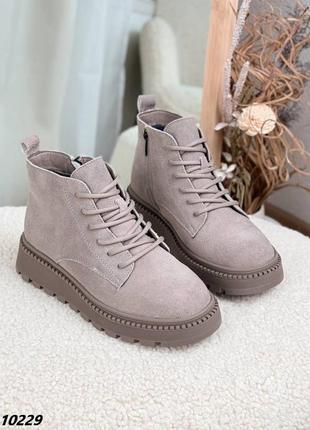 10229 ботинки сезон зима материал натуральная замша