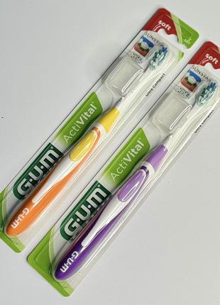 Зубна щітка ультракомпактна мʼяка gum activital soft ultra compact №585