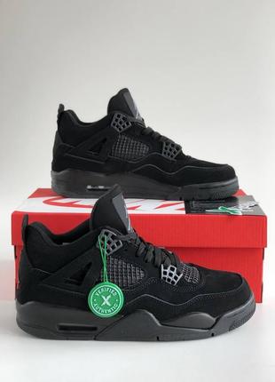 Nike air jordan 4 retro black cat кроссовки найк аир джордан 4