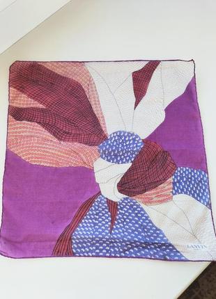 Фирменный батистовый платочек lanvin! оригинал