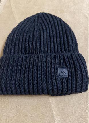 Черная мужская шапка на офисе зима осень толстая и теплая