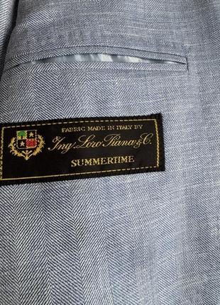 Люкс бренд піджак шерсть льон шовк roberto quaglia x loro piana summertime fabric оригінал