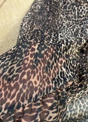 Спідниця леопард с запахом pieces7 фото