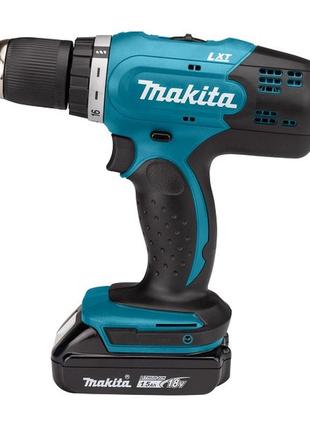 Дрель-шуруповерт аккумуляторный makita ddf453syx4 + usb прев.,18 в,1,5 ah,li-ion, 1300 об./мин,12мес