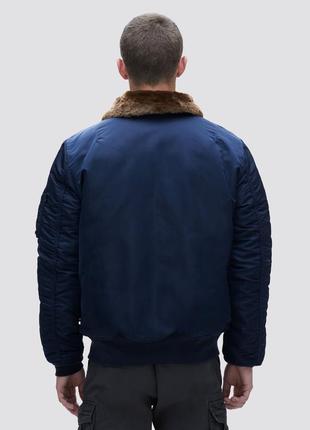 Куртка alpha industries injector mod flight jacket синя, синий, xl