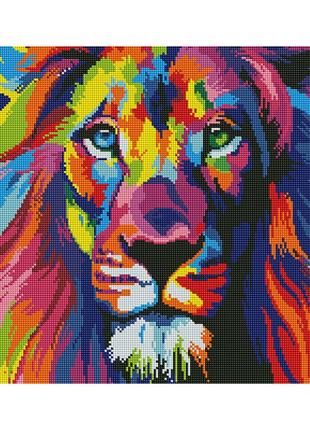 Алмазна мозаїка райдужний лев brushme gf4791 40x50 найкраща ціна