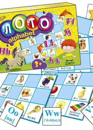 Настільна розвиваюча гра "лото alphabet" mkm0327 англ. мовою