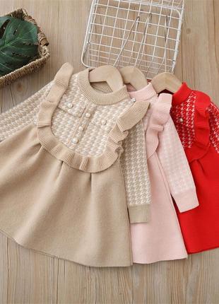 Теплое вязаное платье в красивом дизайне (11)