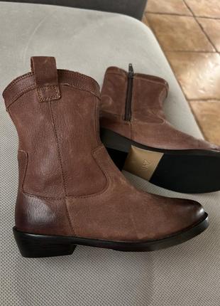 Черевики ковбойки казаки zara шкіряні