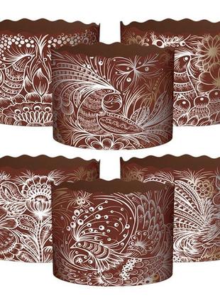 Форма паперова 9х8,5см для випікання пасок "жар-птиці" шоколадний папір easters