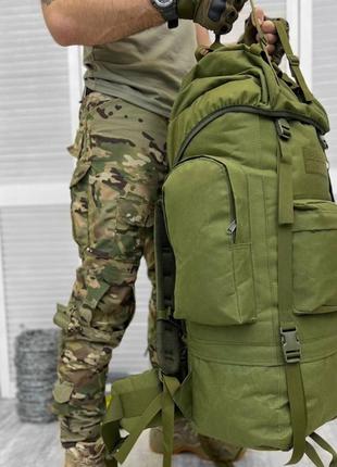 Тактический рюкзак-баул военный, сумка транспортная армейский баул 100 литров хаки