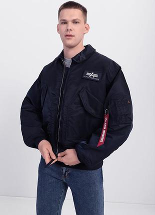Куртка alpha industries cwu 45/p синя, синий, l