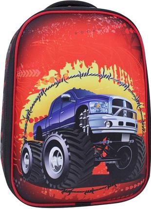 Рюкзак шкільний ортопедичний для 1 класу, рюкзак для хлопчика 1-3 класів 17 л чорний truck