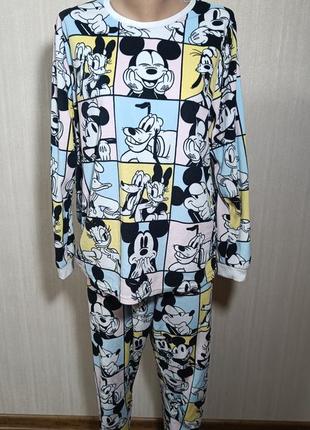Пижамный комплект disney primark mickey. флисовая пижама disney primark mickey. теплый комплект для дома сна disney primark mickey.