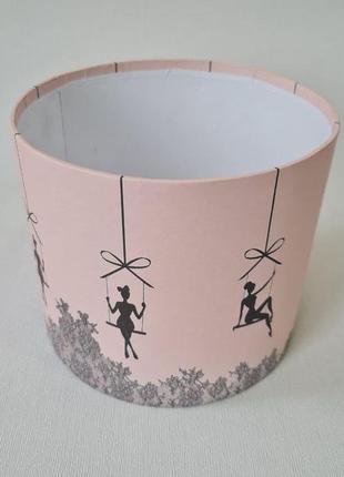 Персикова капелюшна коробка (16х14 см) для створення розкішних мильних композицій