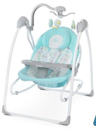 Детские качели-шезлонг 2 в 1 me 1028 circles aqua mint