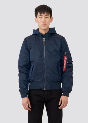 Куртка alpha industries ma-1 natus синя, синій, xs