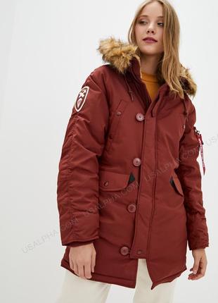 Жіноча куртка "аляска" alpha industries altitude women червона, красный, l