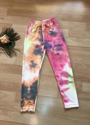 Нові велюрові лосіни  для дівчаток на ріст 110-116 см