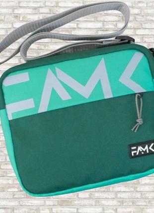 Сумка мессенджер через плечо famk зеленая с мятным (291022718)