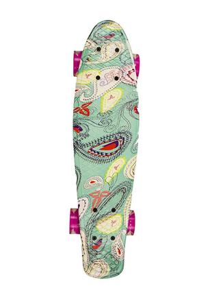 Скейт "пенни борд" bambi sc20418 колеса pu свет, принт, 56 см