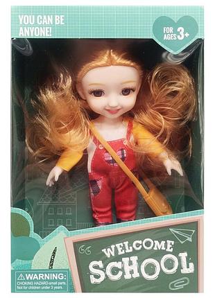 Детская кукла "welcome school" yl605-62 -6 с сумочкой