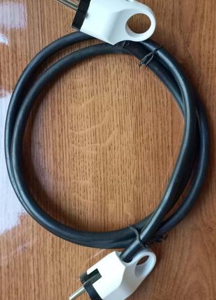 Кабель вилка-вилка медный 16а 220в для подключения зарядной станции, генератора. длина 120 см