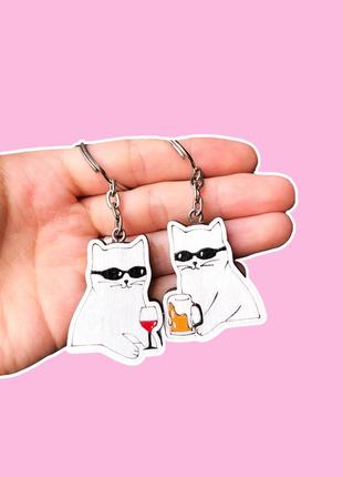 Парные брелки кошки
