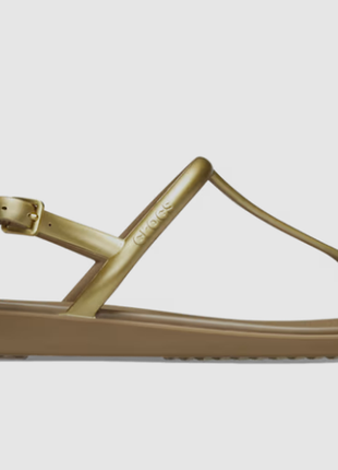 Crocs крокс вьетнамки босоножки сандалии miami thong sandal metallic sepia