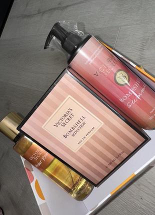 Парфумований набір 3в1 victoria's secret парфуми+лосьон+спрей