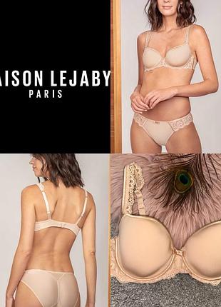 Шикарный бюстгальтер -минимайзер с кружевом кале, maison lejaby, франция
