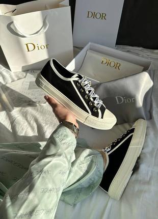 Женские кроссовки dior sneakers low black premium