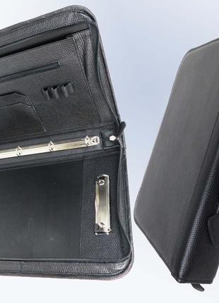Шкіряна ділова папка сумка для документів а4 україна чорний 38.5 х 25.5 х ammunation