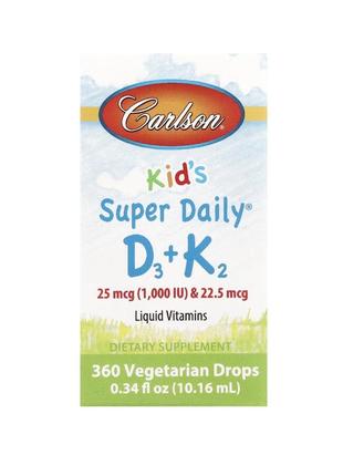 Carlson вітамін д 3 + к 2 для дітей , каплі