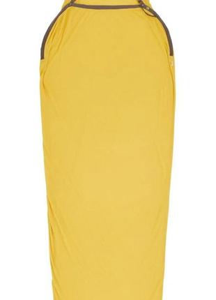Вкладиш в спальник жовтий 198 см sea to summit reactor sleeping bag liner, sulfur yellow, standart
