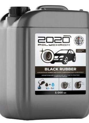Кондиционер для резины и пластика "black rubber" с эффектом глянца polychrom 2020 5л (концентрат)