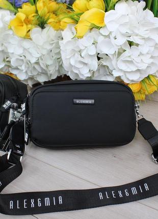 Жіноча стильна та якісна сумка з еко шкіри чорна