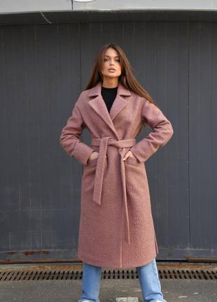Пальто с поясом двухборотное черное серое беж бордо вино с утеплением