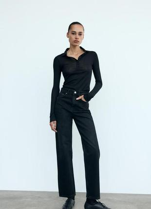 Черные джинсы мом zara