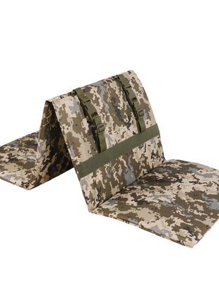 Каремат-коврик тактический раскладной всу 4 секции военный пиксель армейский каремат для сидения каремат2 фото