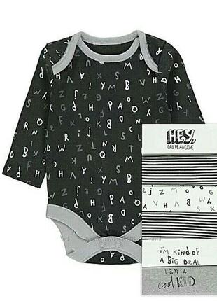 Боди с длинным рукавом george 0-3мес, 62см