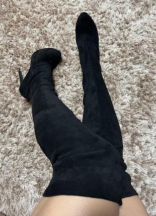 Женские замшевые сапоги ботфорды ботфорты 37 замш