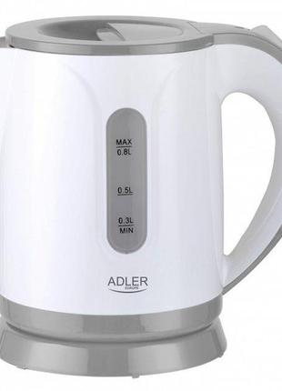Чайник электрический adler ad 1371 0,8 l grey/white